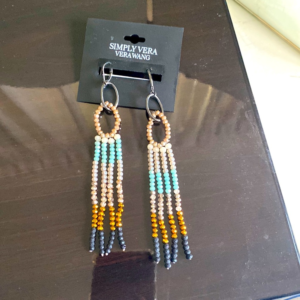 Simply Vera Wang stunning beaded earrings